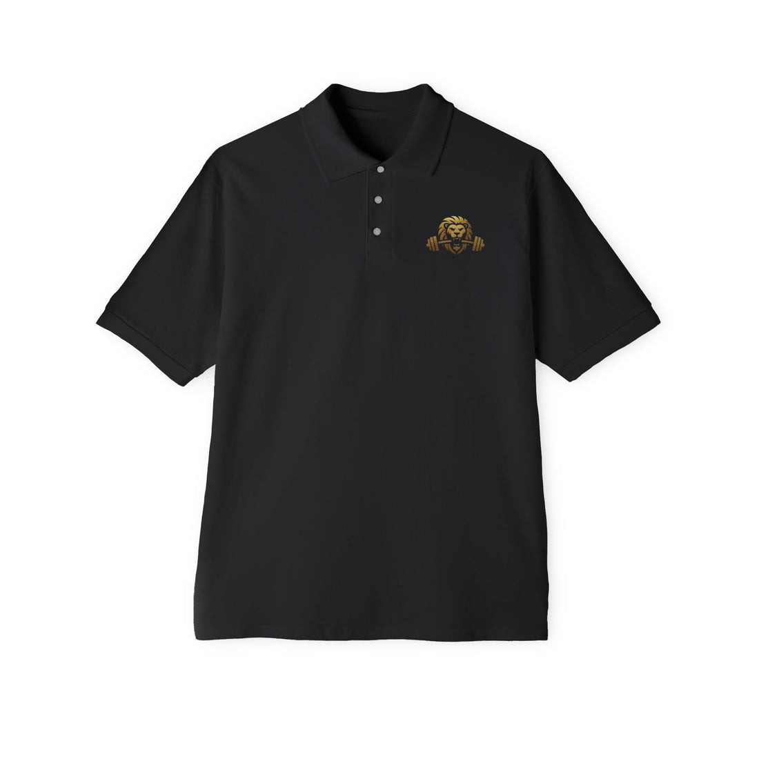 Iron Lion Embroidered Polo — Men's Classic Golf/Work Shirt