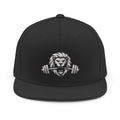 Iron Lion black-and-gold training snapback with gold lion mark — gym snapback