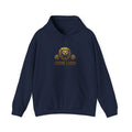 Iron Lion American flag hoodie in black with gold graphic — patriotic gym hoodie