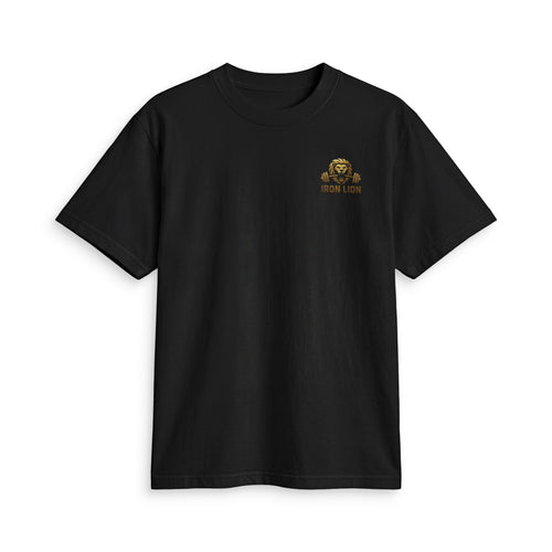 Iron Lion Essential Tee in white — classic-fit everyday gym t-shirt with lion mark